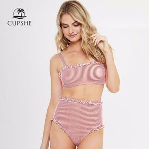 NWT cupshe high-waisted bathing suit